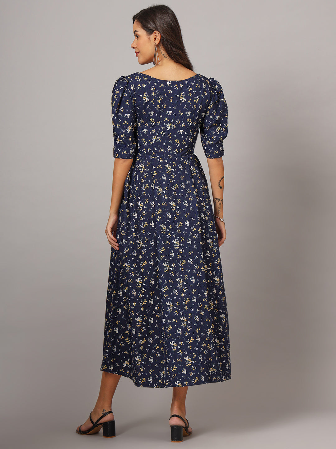 Women Floral Print Fit & Flare Dress