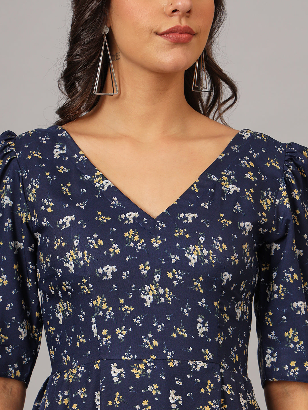 Women Floral Print Fit & Flare Dress