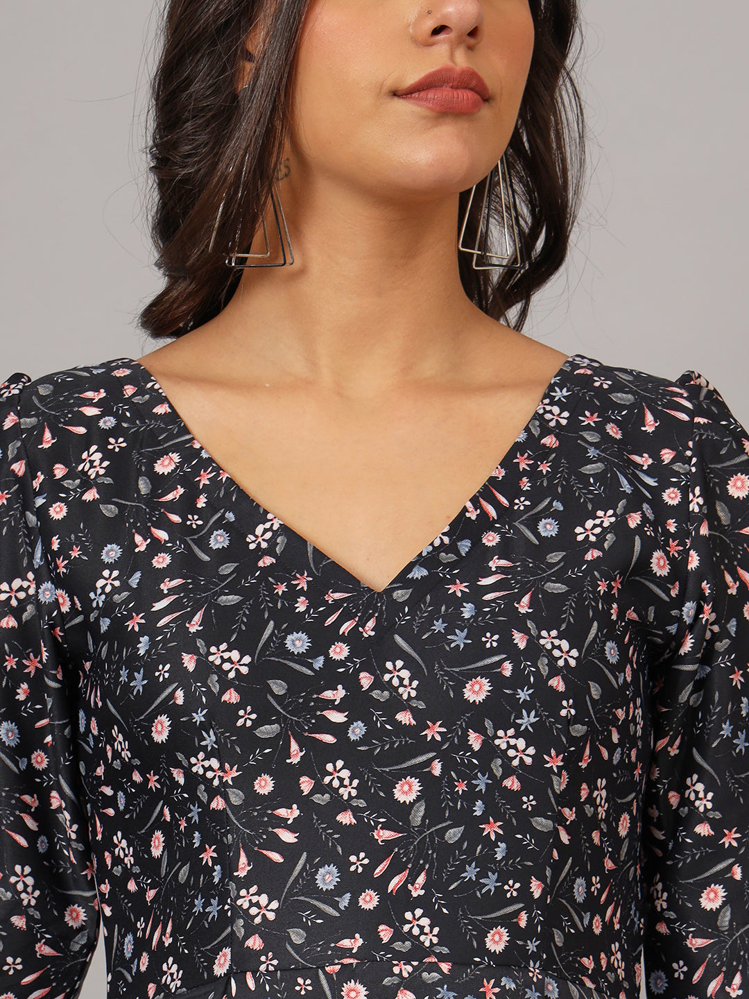 Women Floral Print Fit & Flare Dress