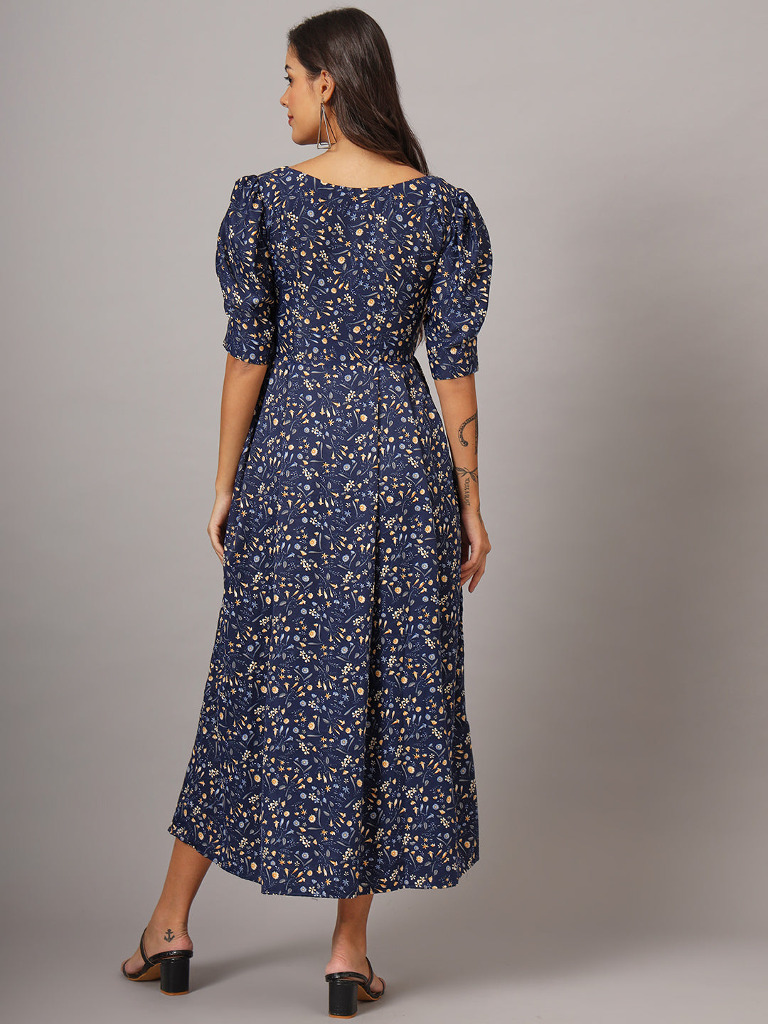 Women Floral Print Fit & Flare Dress