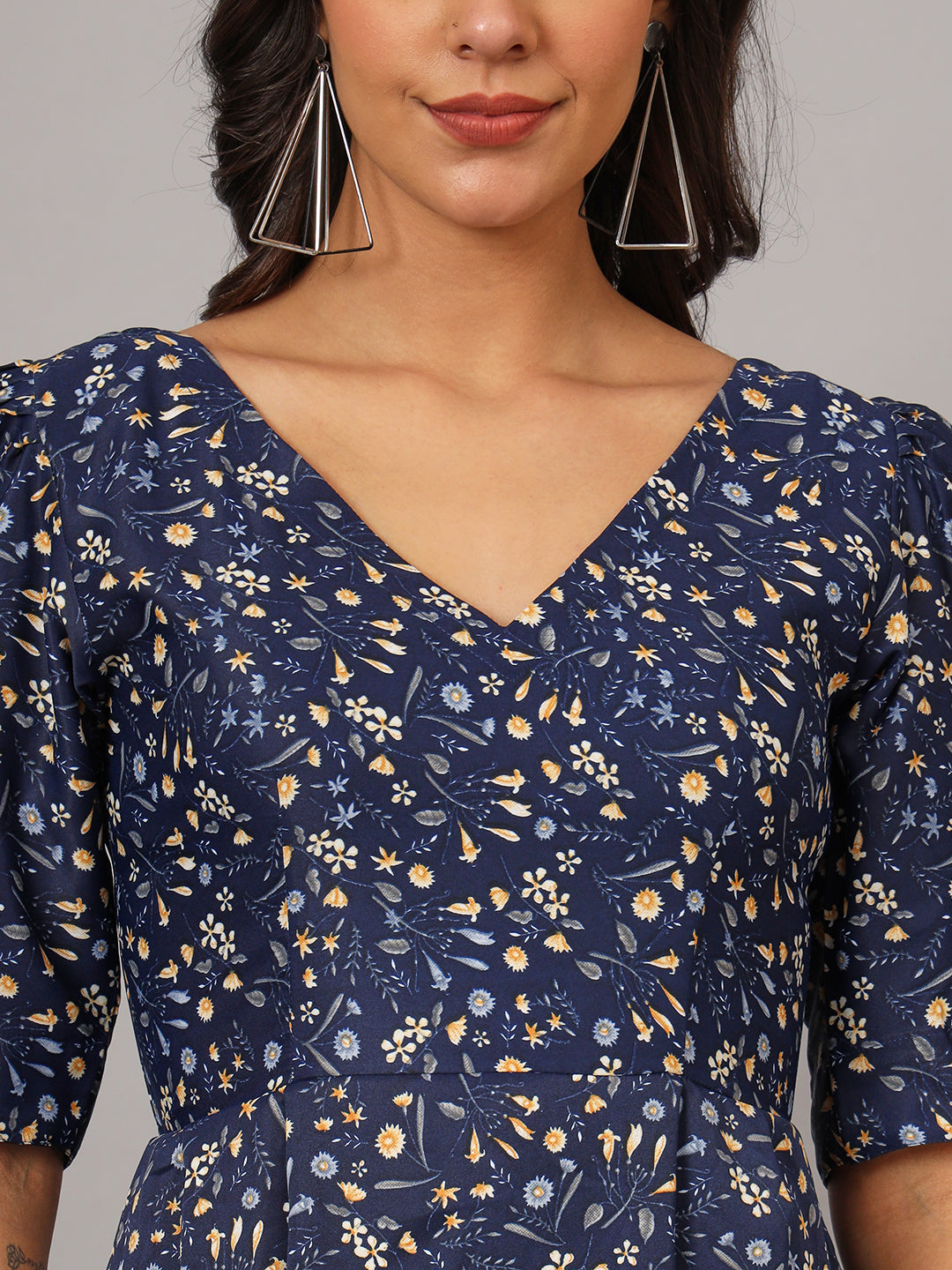 Women Floral Print Fit & Flare Dress