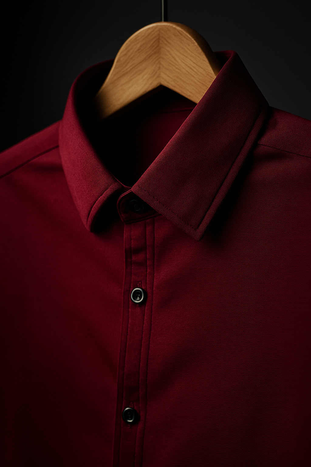 Maroon Color Jacquard Shirt