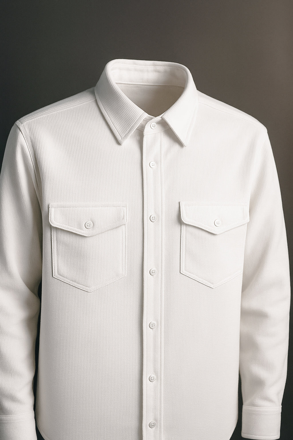 White Color Jacquard Shirt