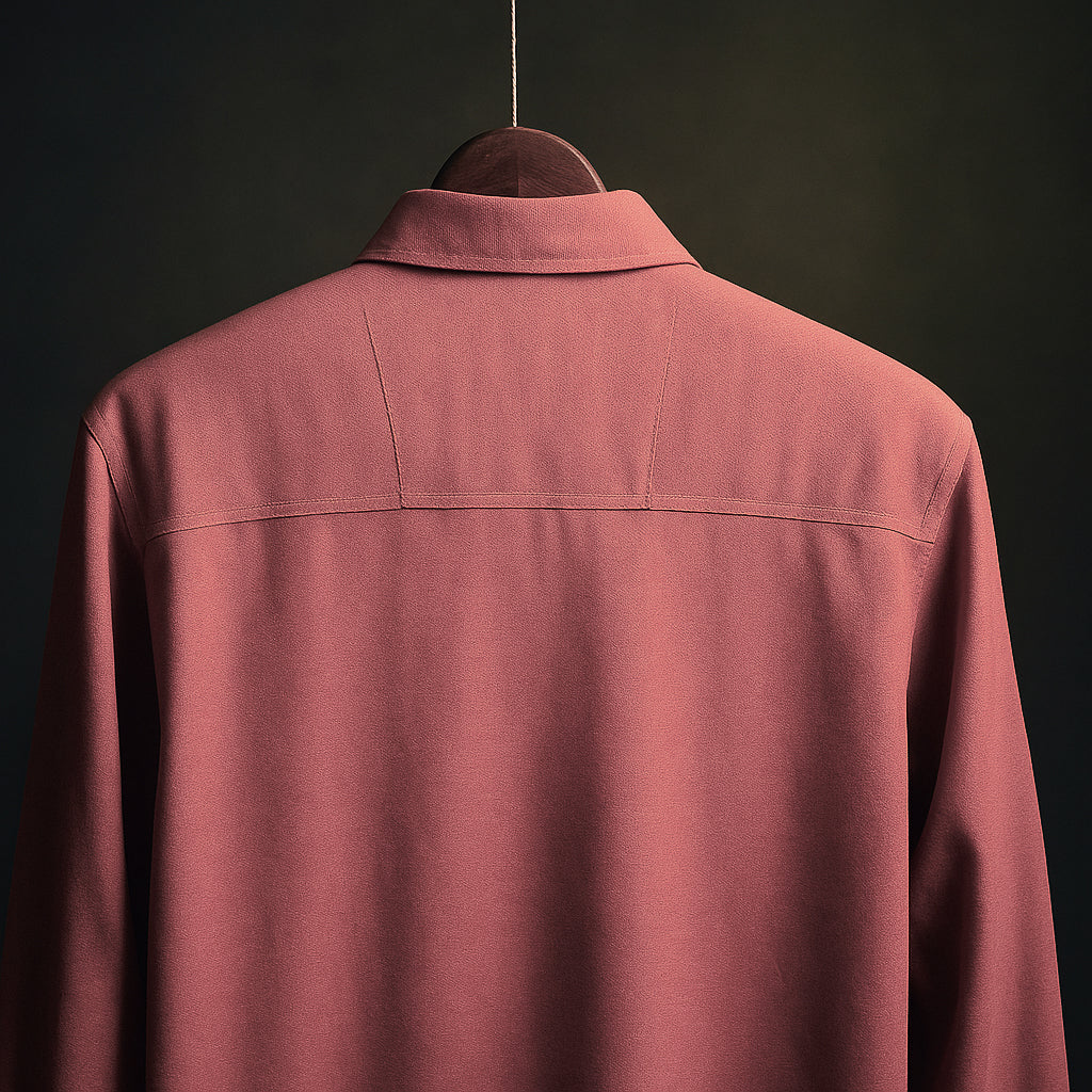 Salmon Color Jacquard Shirt