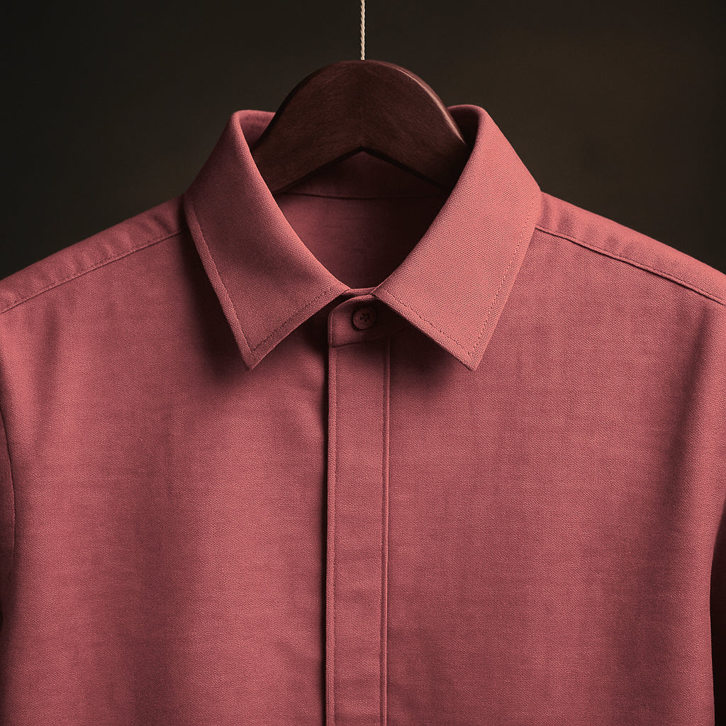 Salmon Color Jacquard Shirt