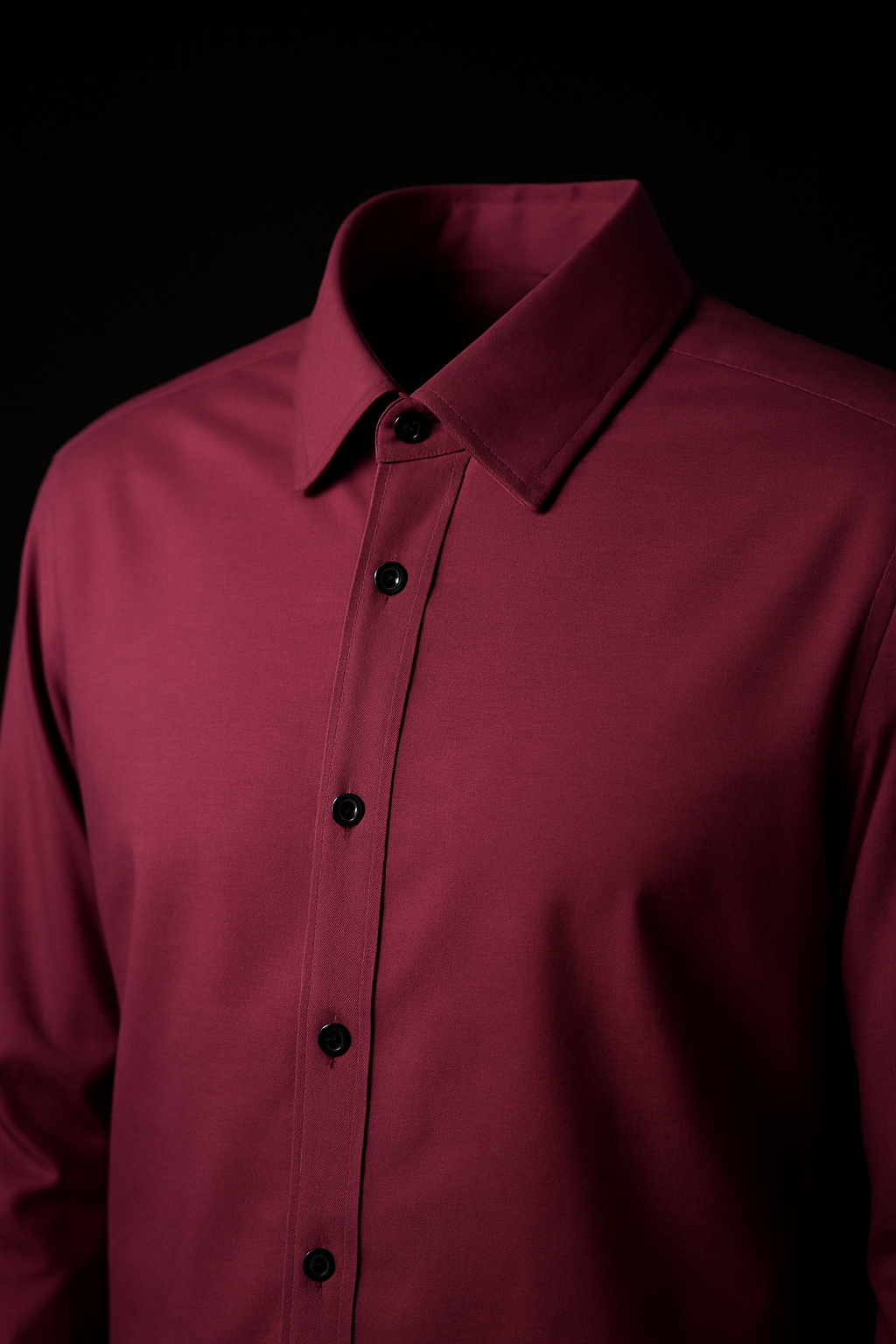 Maroon Color Jacquard Shirt
