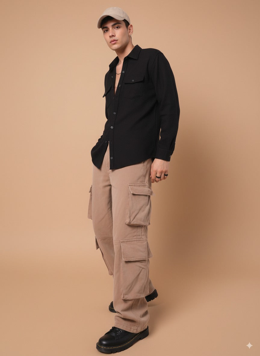 Black Color Knitted Shirt