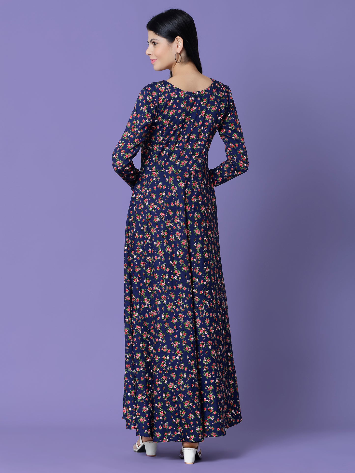 Women Floral Print Anarkali Kurta