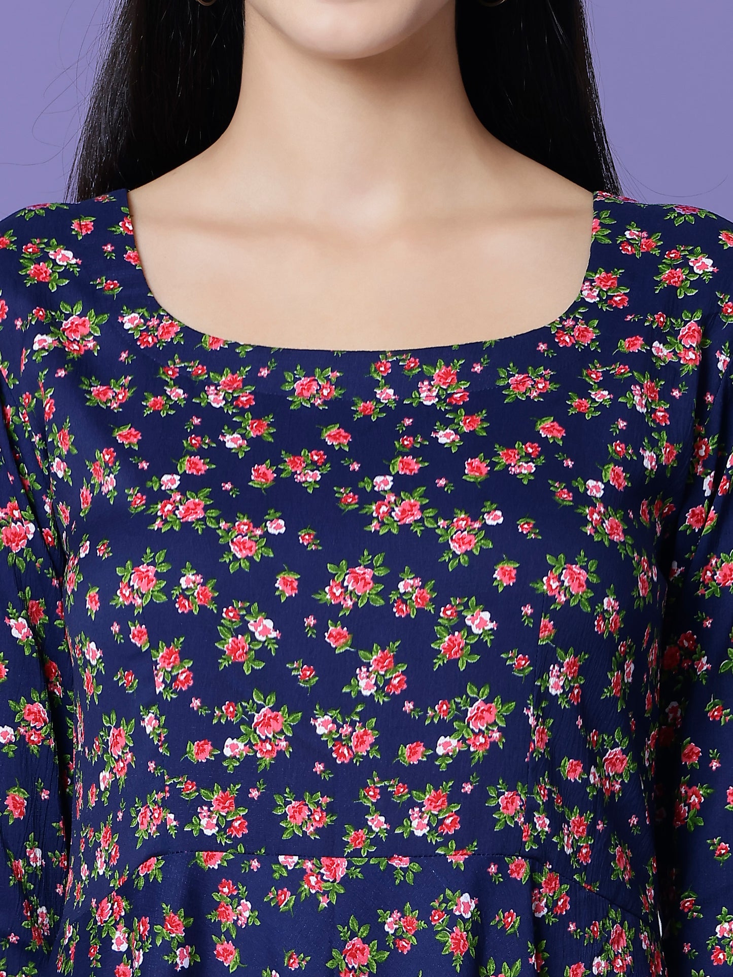 Women Floral Print Anarkali Kurta