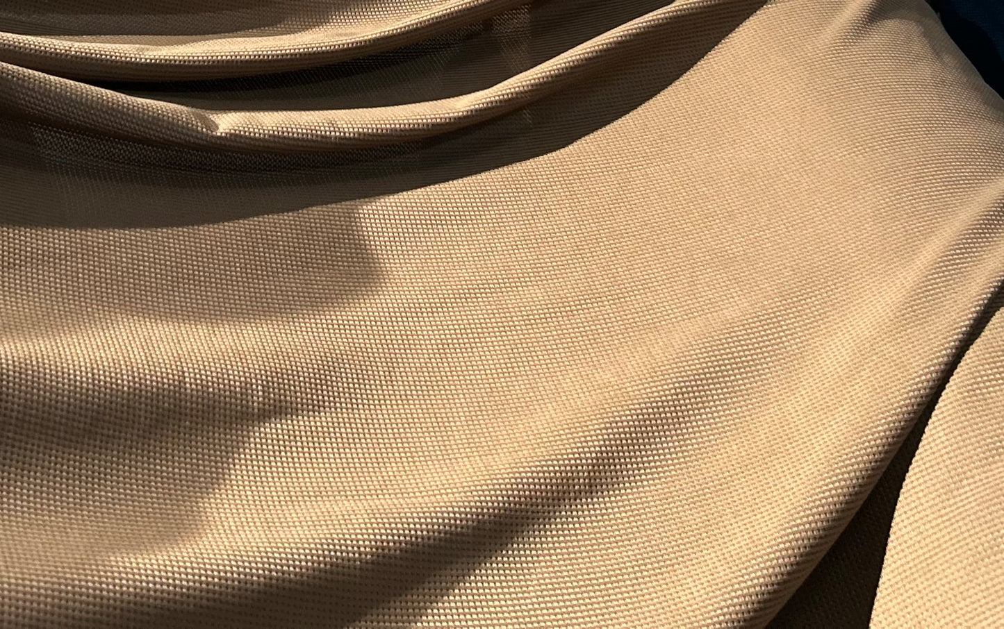 Beige Color knitted And Jacquard Fabric (Width 58 Inches)