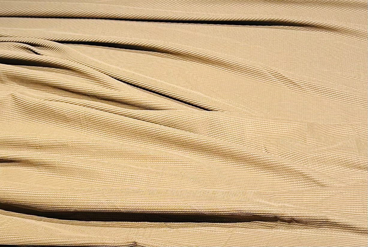 Beige Color knitted And Jacquard Fabric (Width 58 Inches)