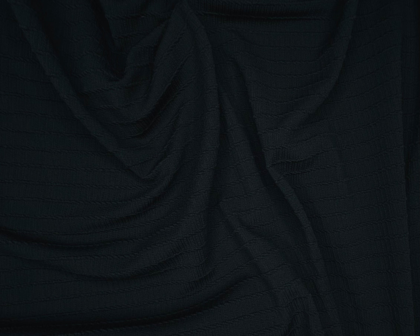 Black Color knitted And Jacquard Fabric (Width 58 Inches)
