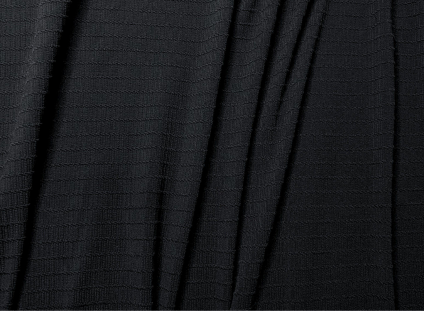 Black Color knitted And Jacquard Fabric (Width 58 Inches)
