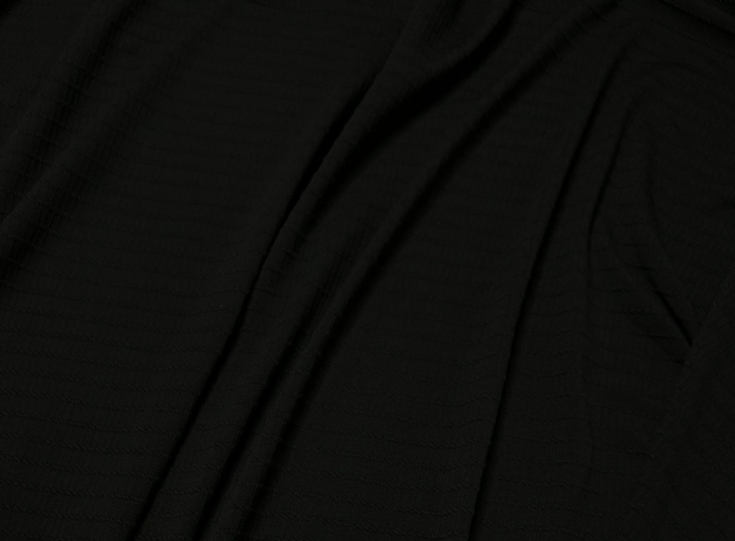 Black Color knitted And Jacquard Fabric (Width 58 Inches)