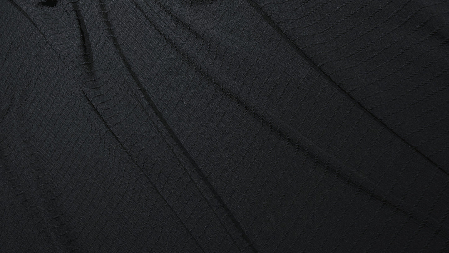 Black Color knitted And Jacquard Fabric (Width 58 Inches)