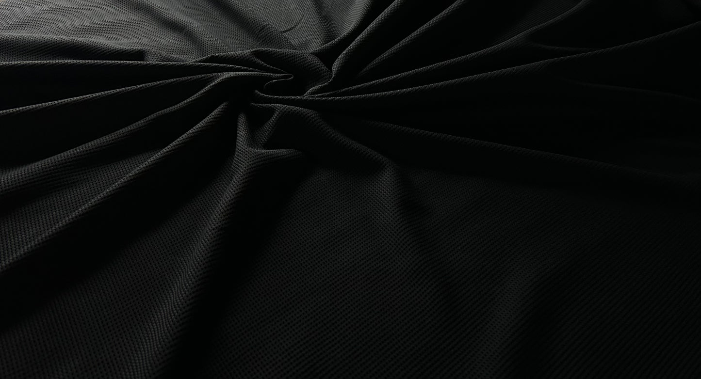 Black Color knitted And Jacquard Fabric (Width 58 Inches)