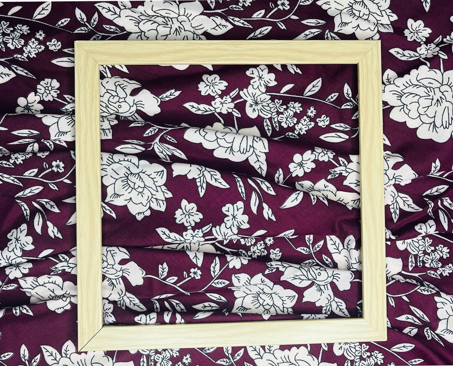 Floral Print Maroon Color Pure Cotton Fabric (Width 58 Inches)
