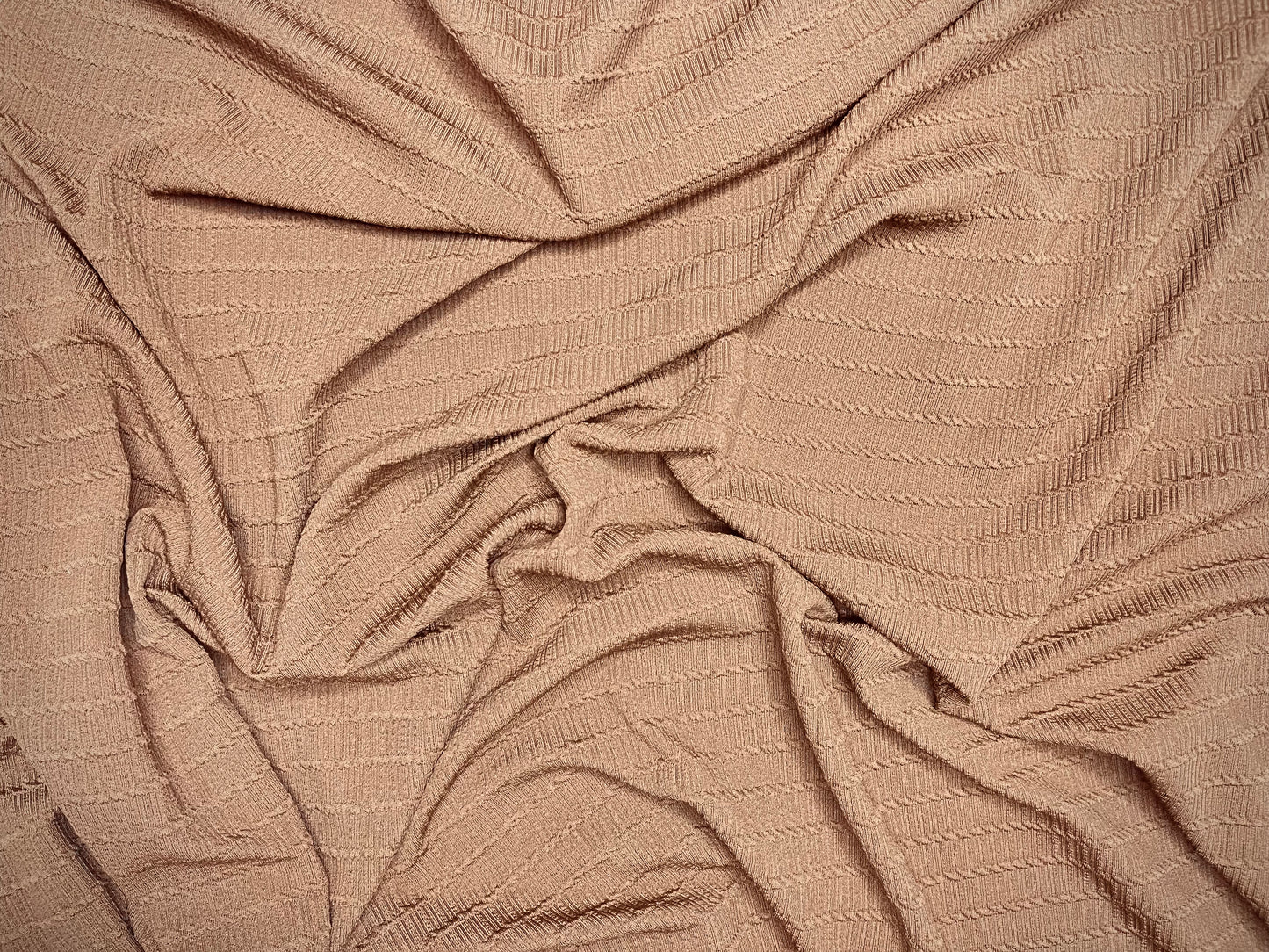 Brown Color knitted And Jacquard Fabric (Width 58 Inches)