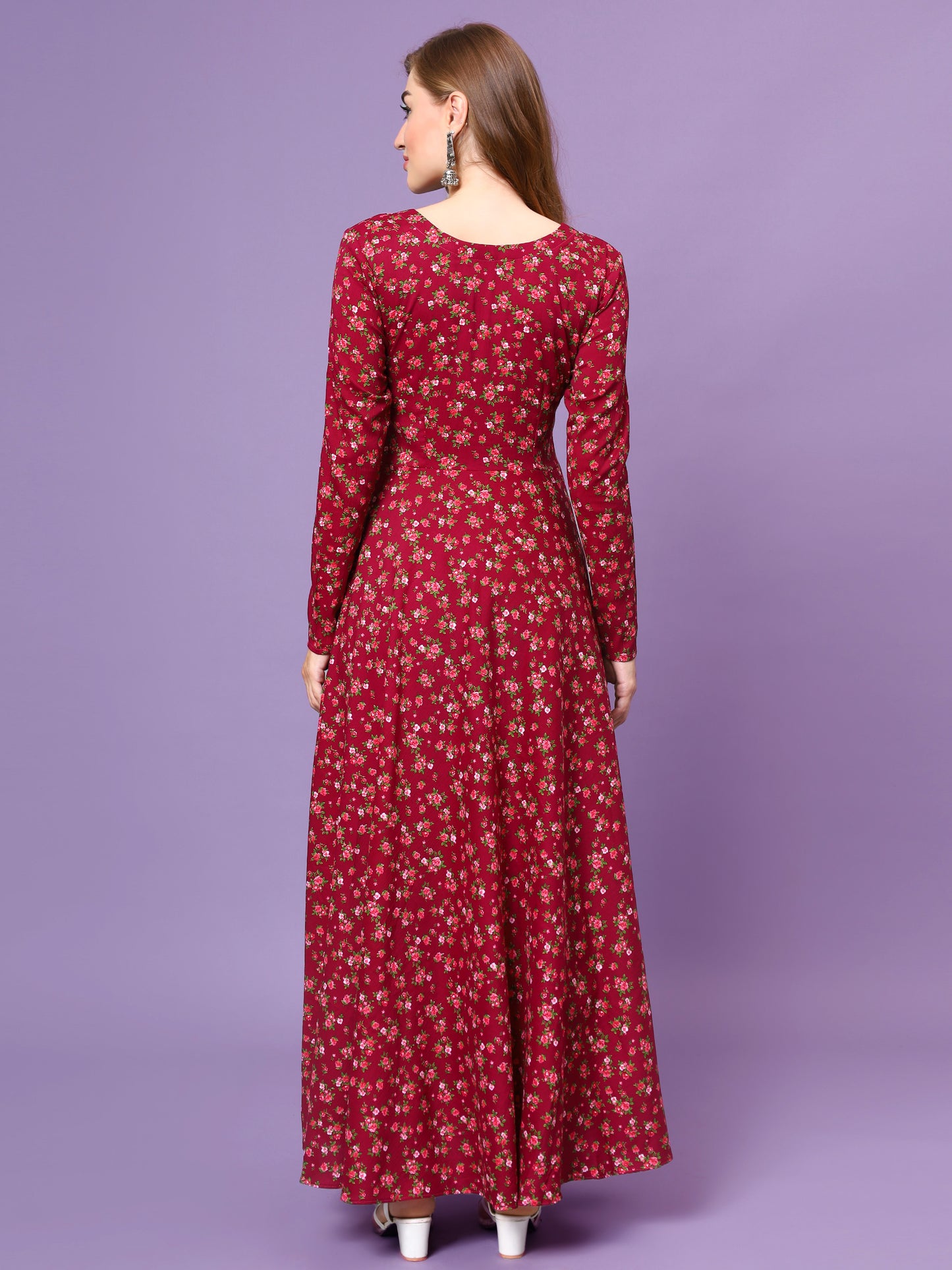 Women Floral Print Anarkali Kurta