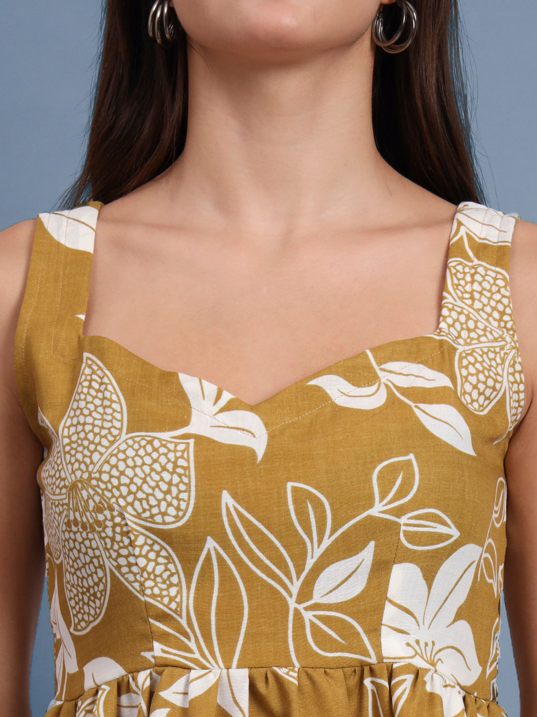 Floral Print Waist Top and Tunics