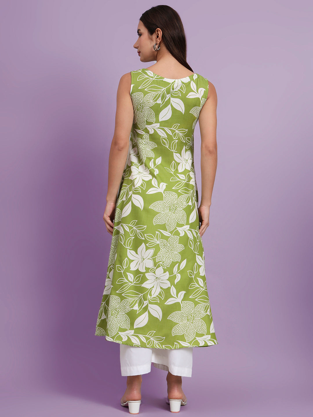 Floral Print Kurta and Plazo Set