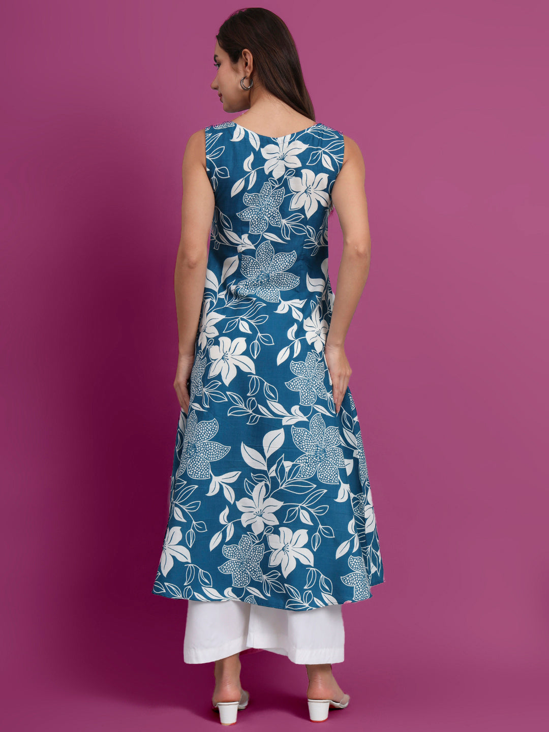 Floral Print Kurta and Plazo Set