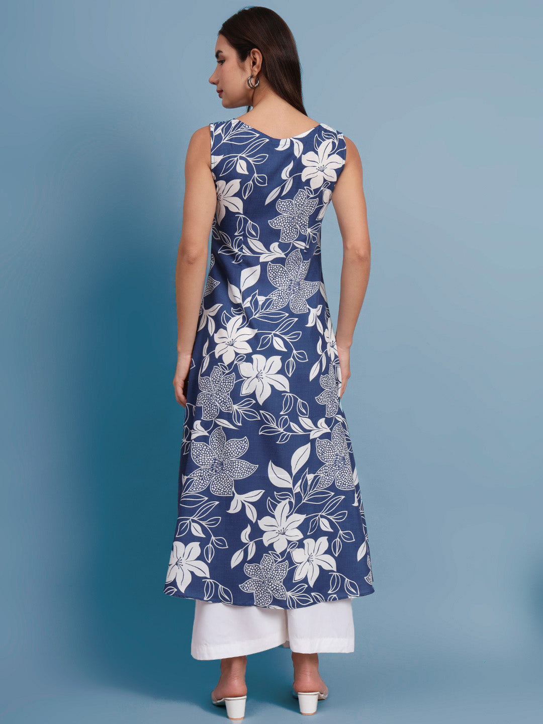Floral Print Kurta and Plazo Set