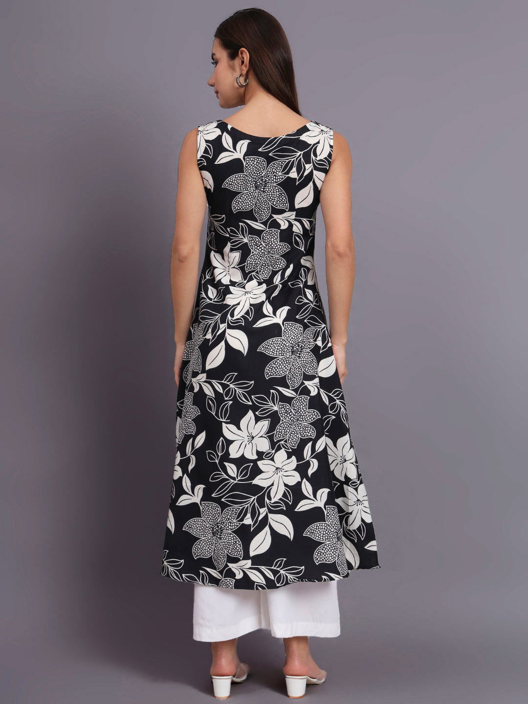 Floral Print Kurta and Plazo Set