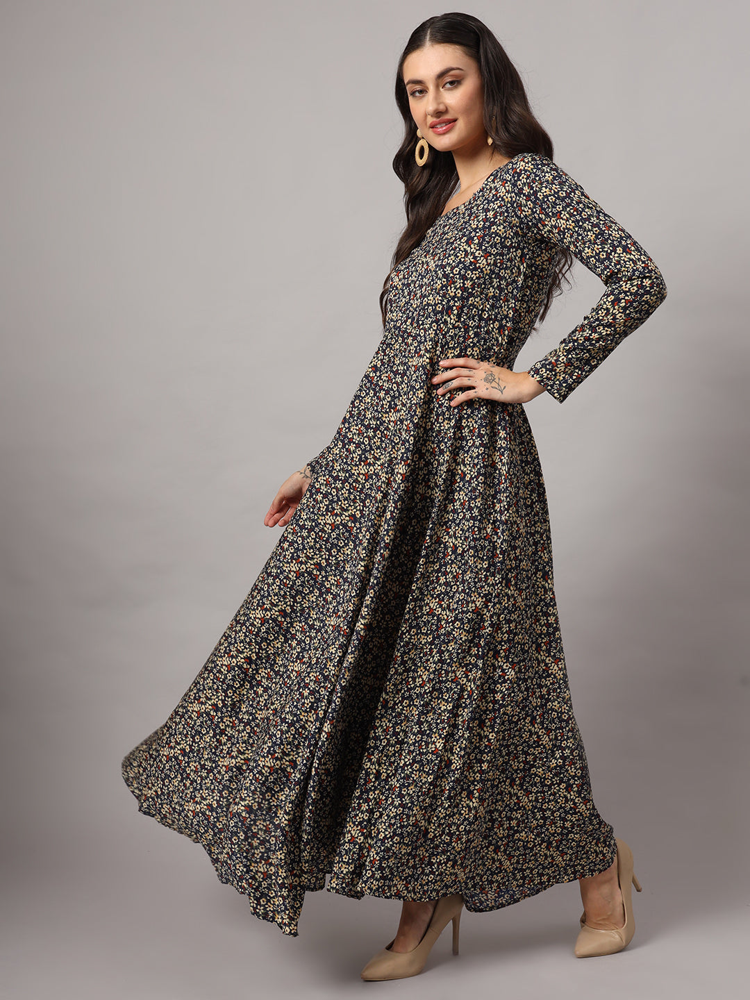 Women Multi Floral Printed Anarkali Kurta