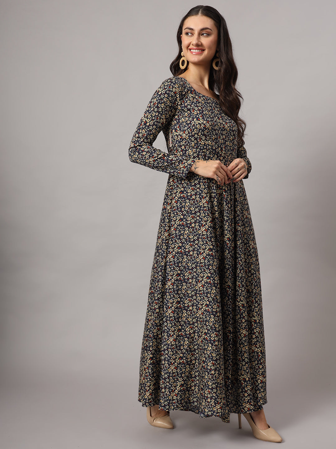 Women Multi Floral Printed Anarkali Kurta