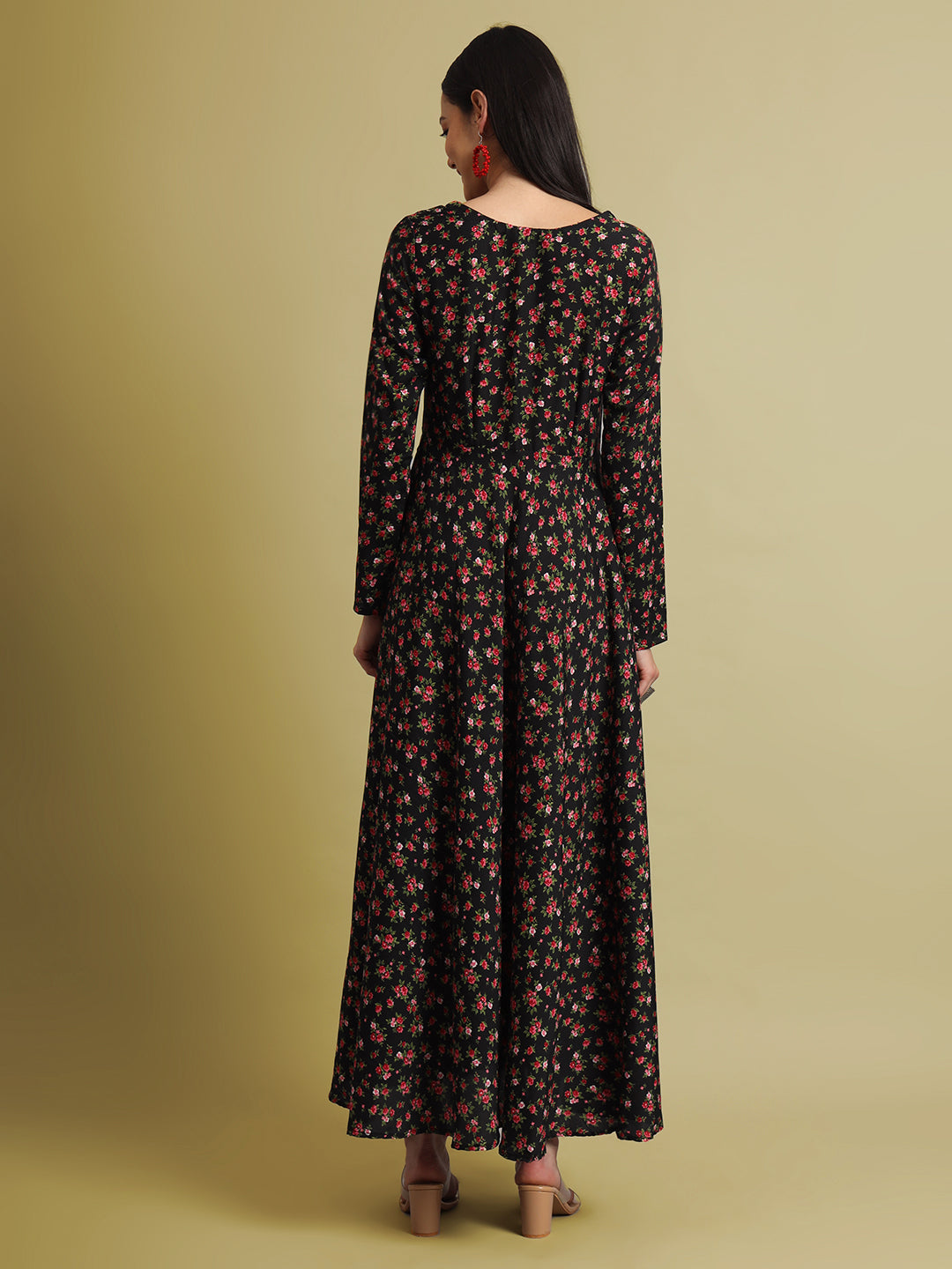 Women Floral Print Anarkali Kurta