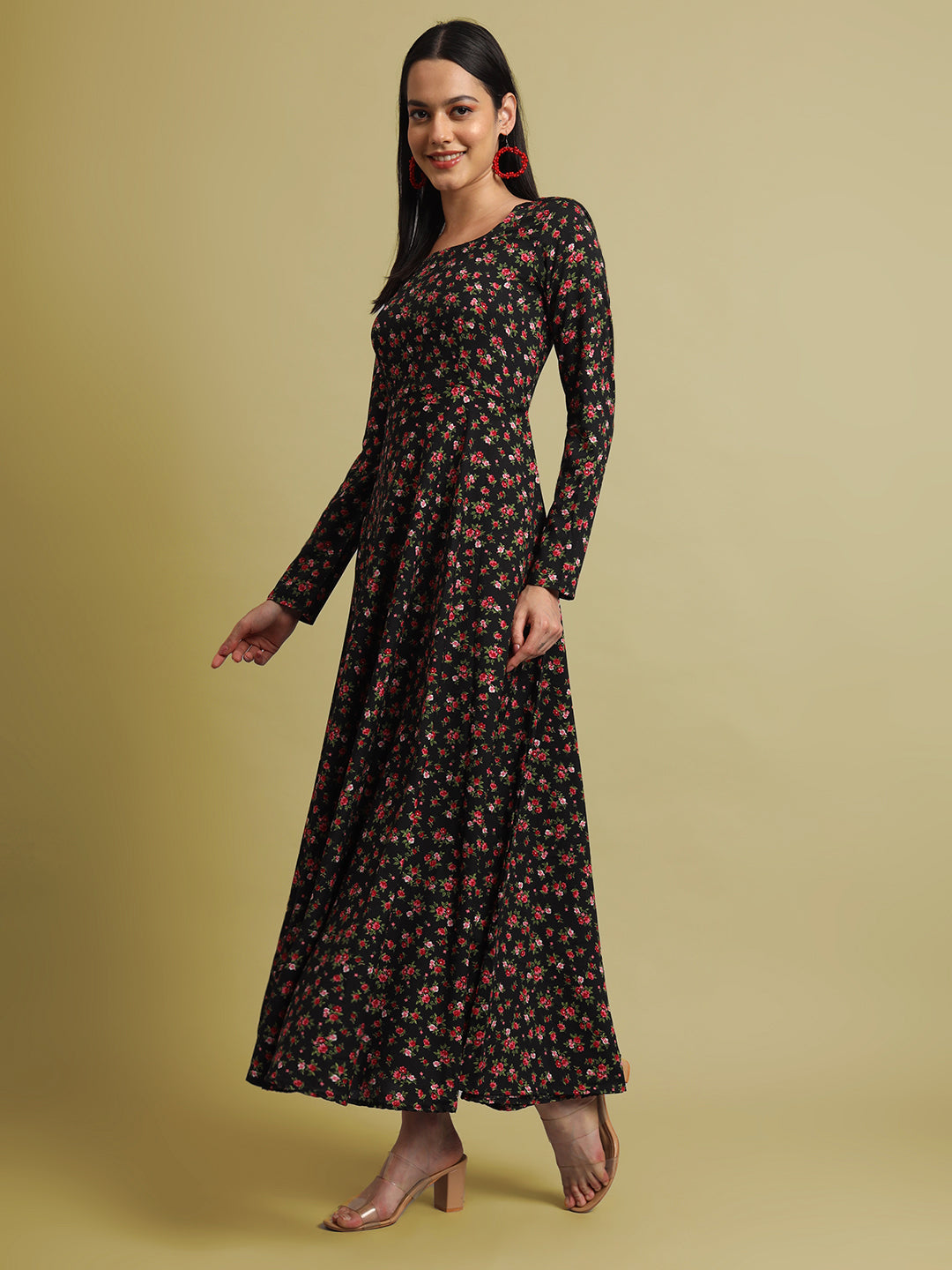 Women Floral Print Anarkali Kurta