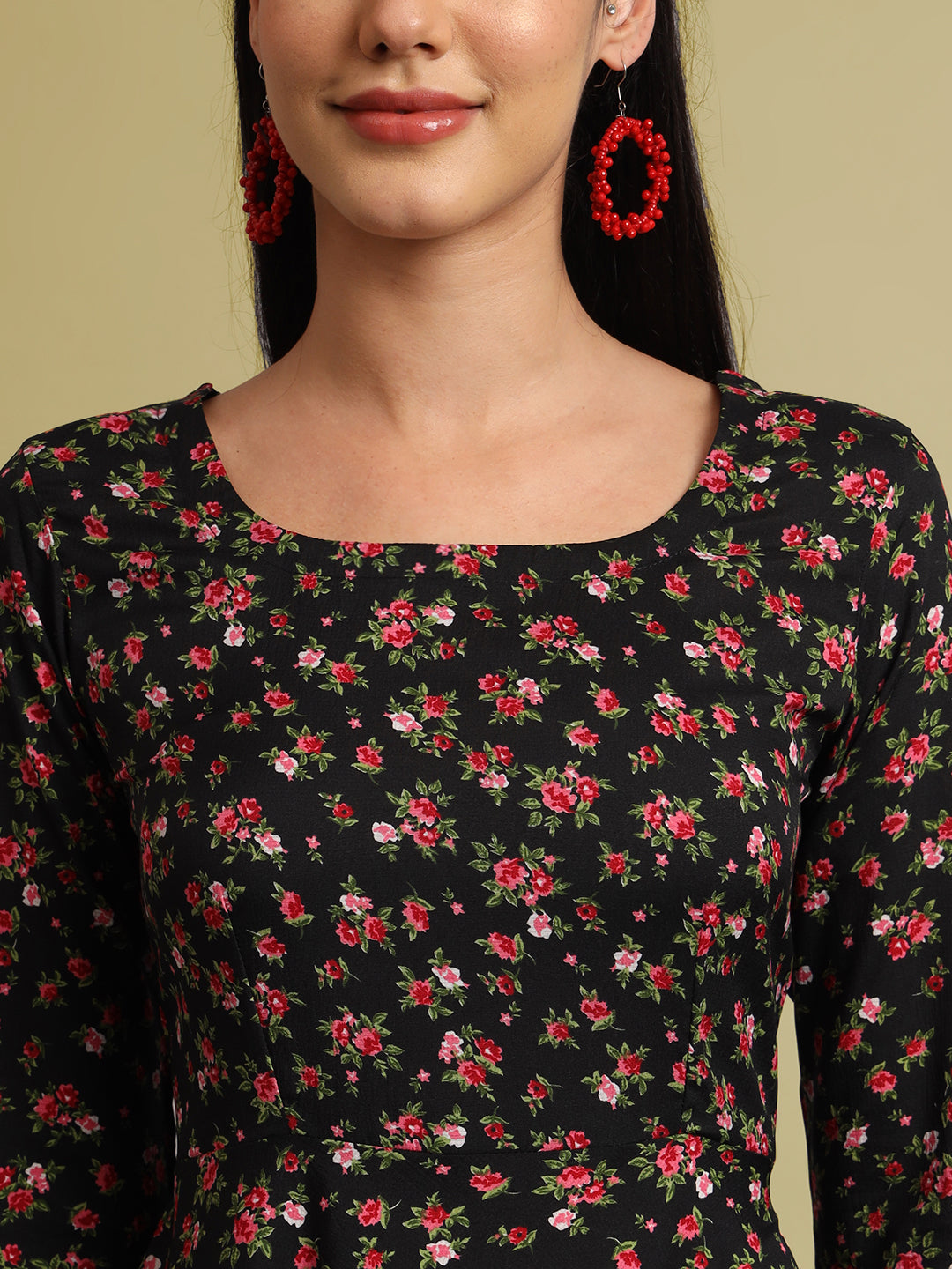 Women Floral Print Anarkali Kurta