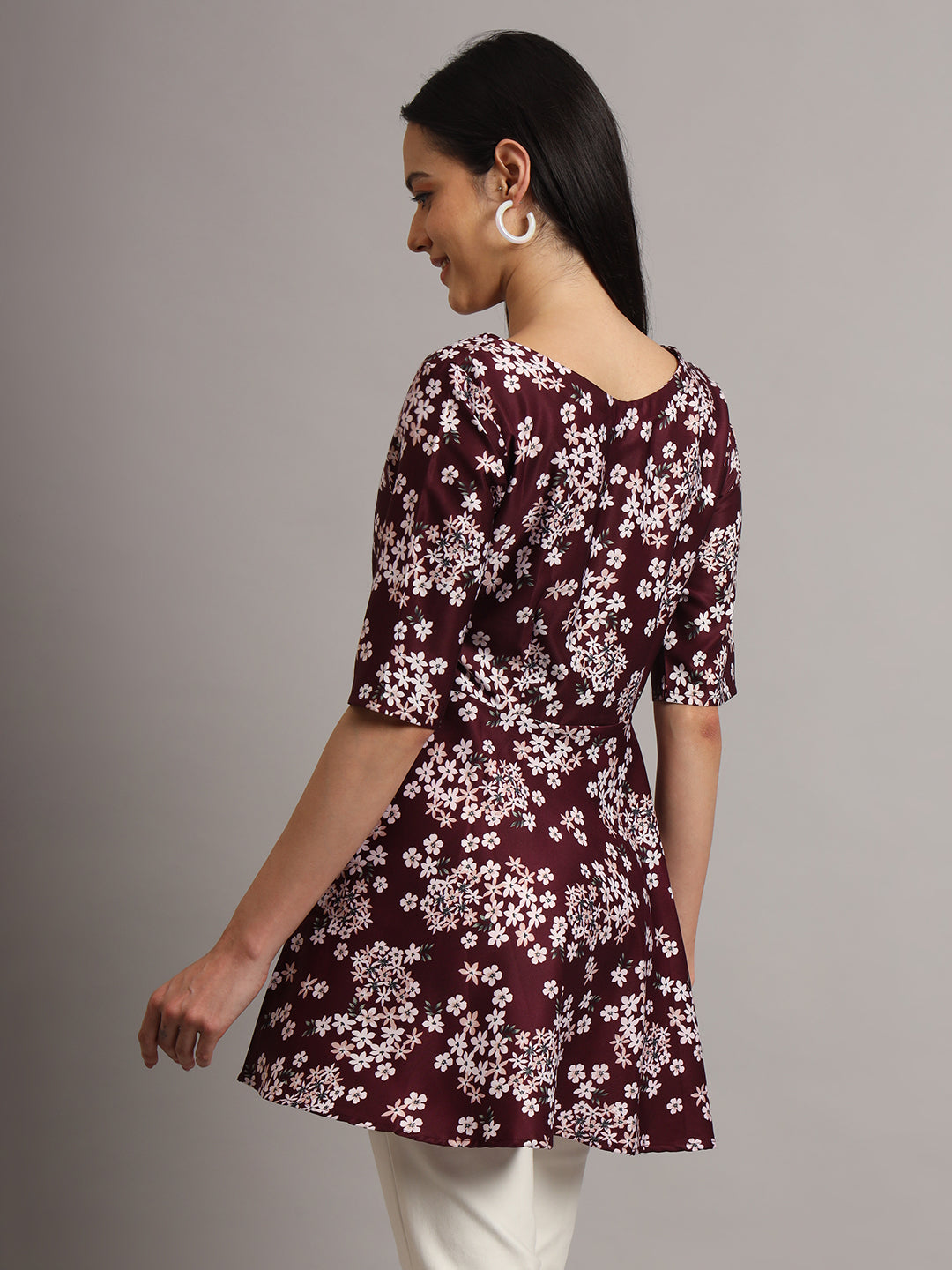 Casual Regular Sleeves Floral Print Women Tunic