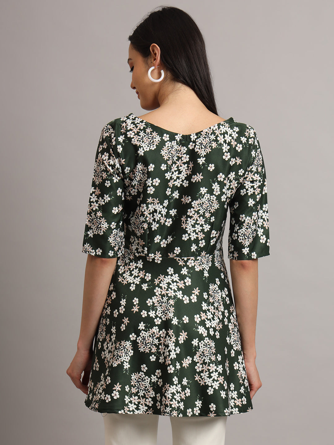 Casual Regular Sleeves Floral Print Women Tunic