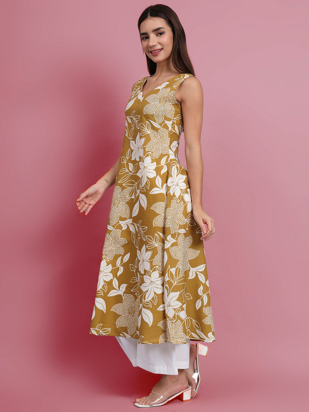 Floral Print Kurta and Plazo Set