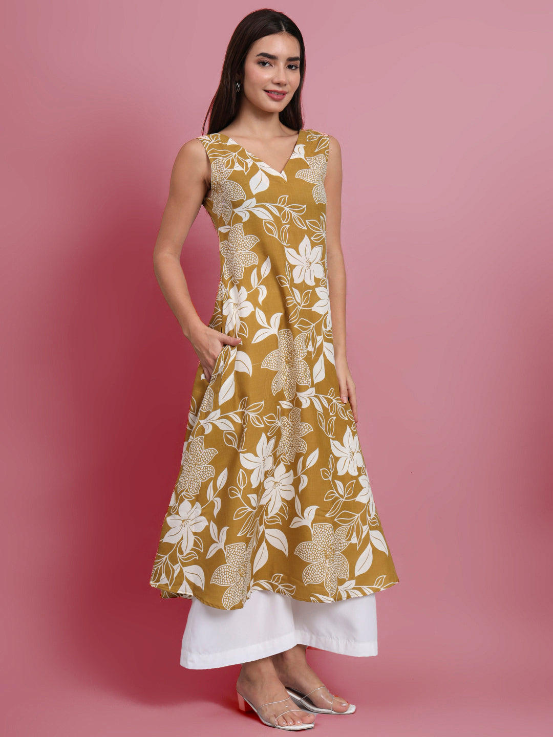 Floral Print Kurta and Plazo Set