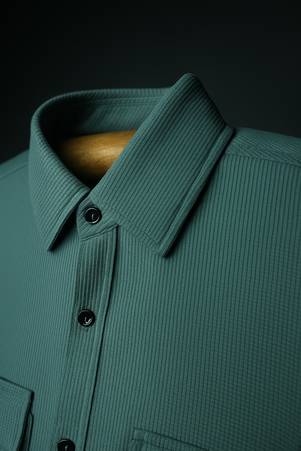 Sea Green Color Jacquard Shirt