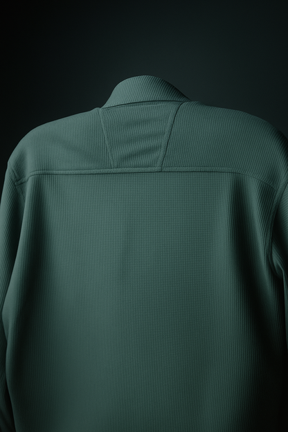 Sea Green Color Jacquard Shirt