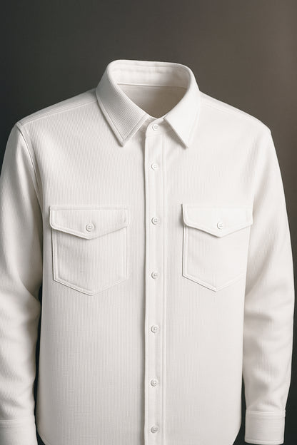 White Color Jacquard Shirt