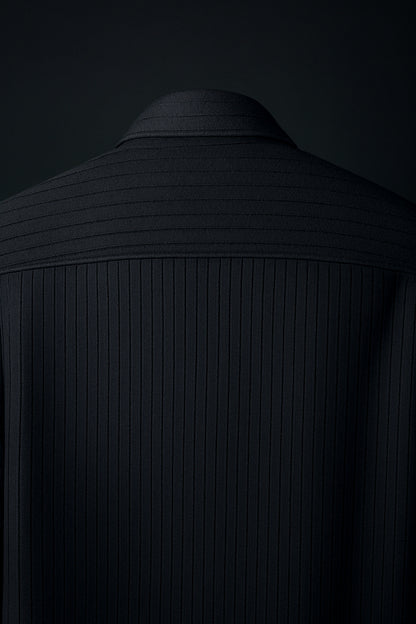 Black Color Striped Jacquard Shirt