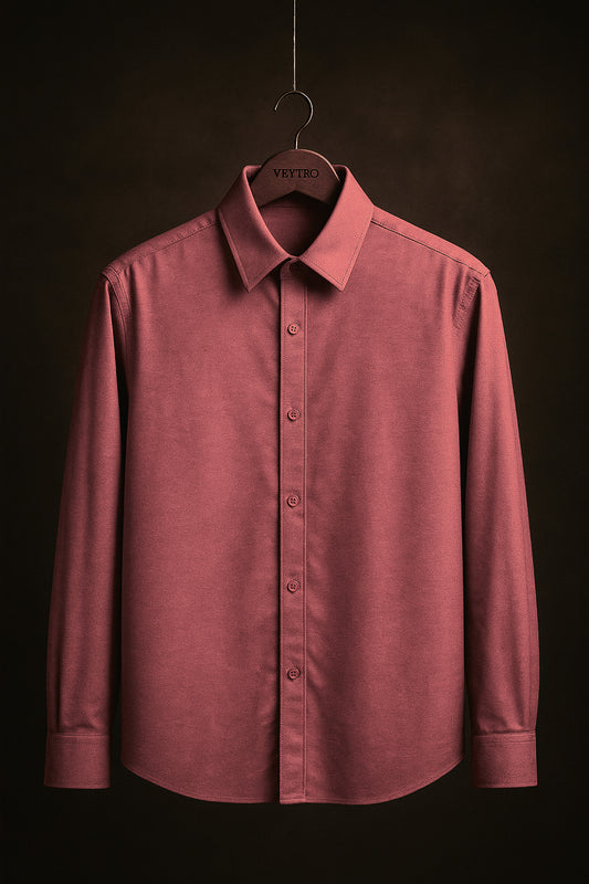 Salmon Color Jacquard Shirt