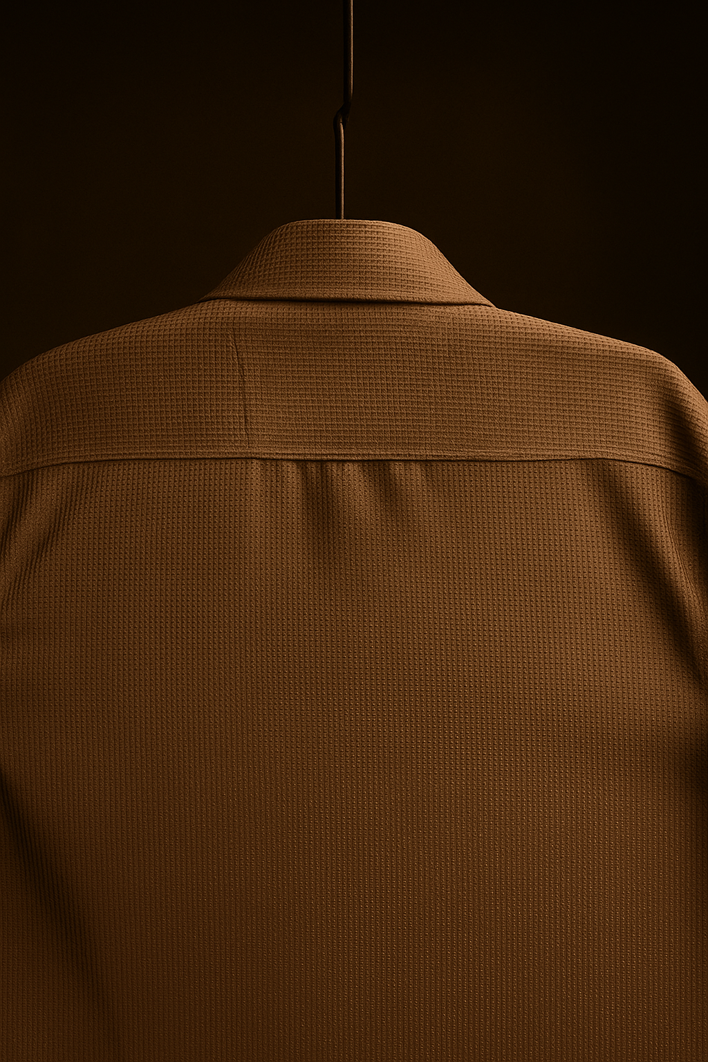 Brown Color Knitted Jacquard Shirt