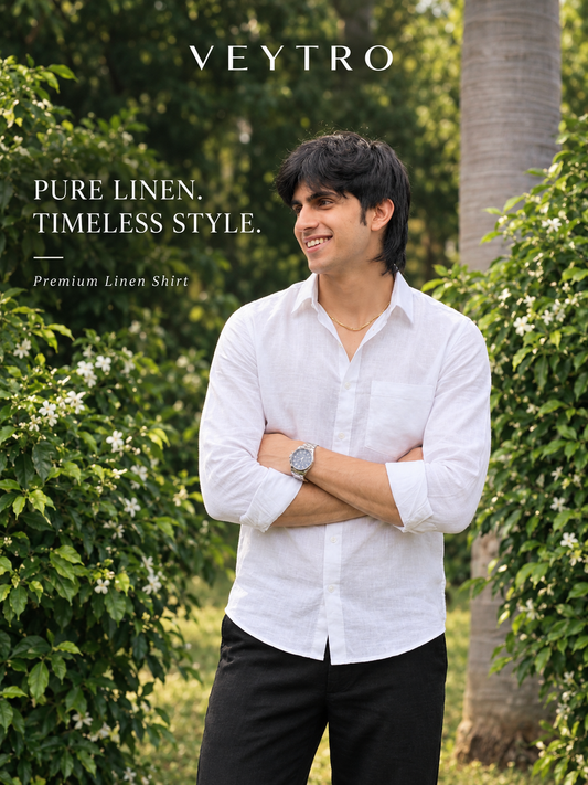 Classic White Linen Shirt for Men – Lightweight & Stylish Fit