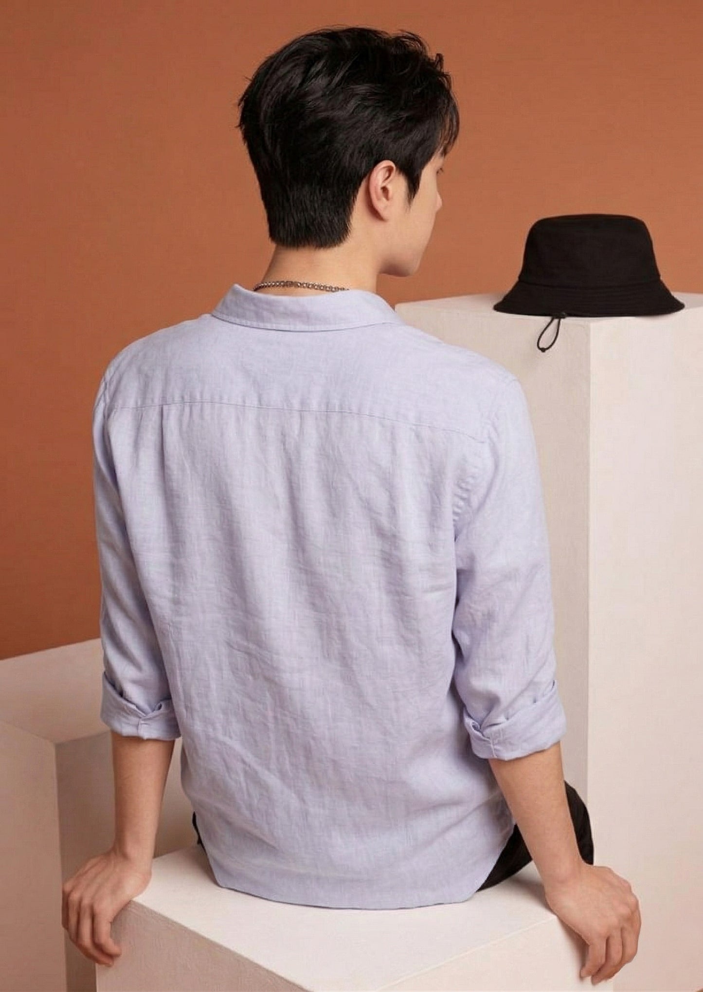 Men’s Light Lavender Solid Cotton Casual Shirt – Regular Fit