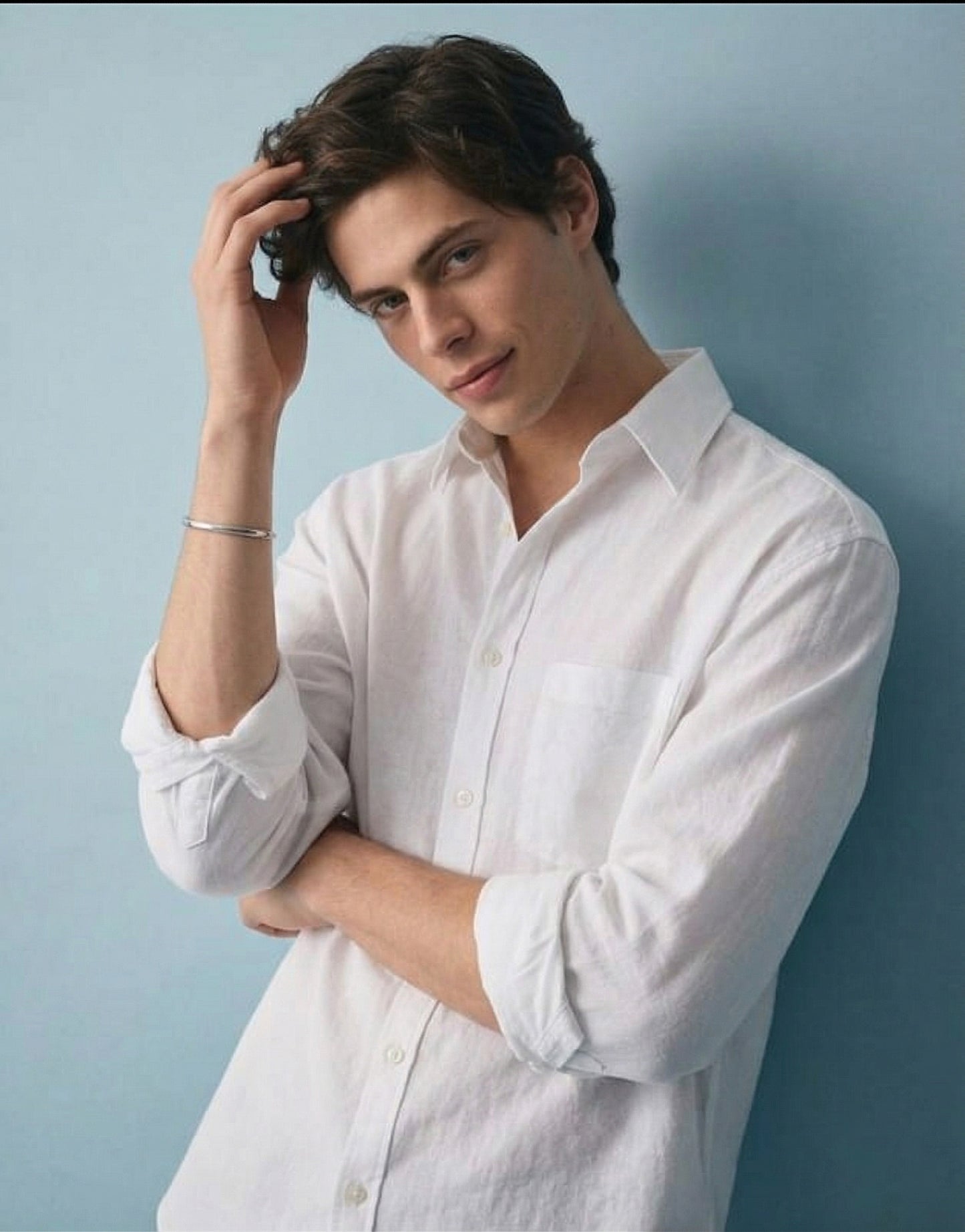 Men’s White Cotton Casual Shirt – Solid Regular Fit