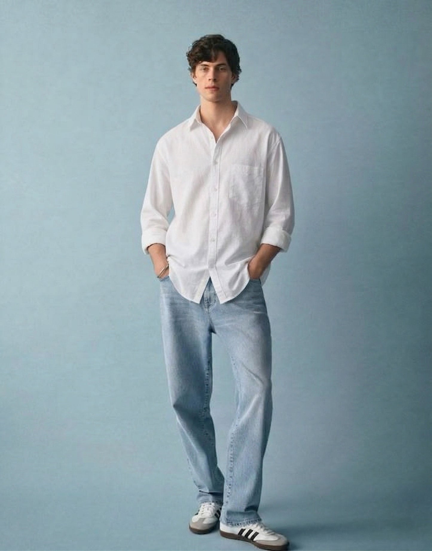 Men’s White Cotton Casual Shirt – Solid Regular Fit