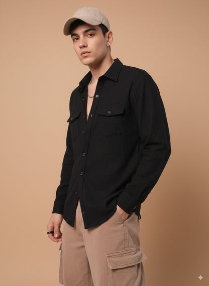 Black Color Knitted Shirt