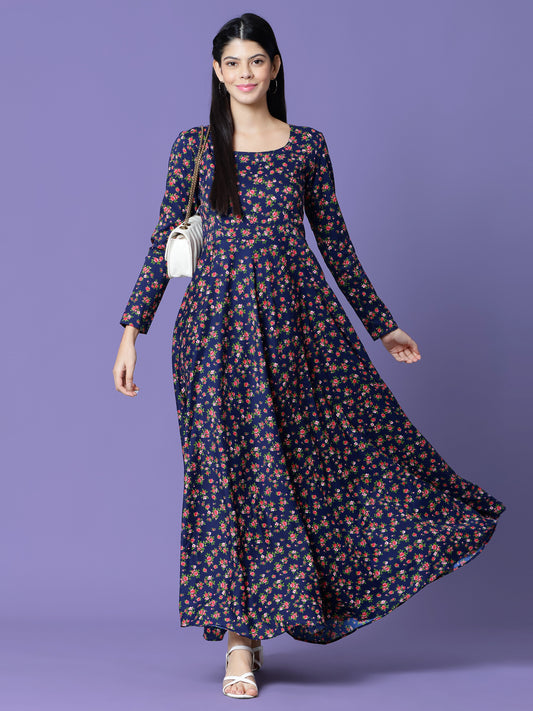 Women Floral Print Anarkali Kurta