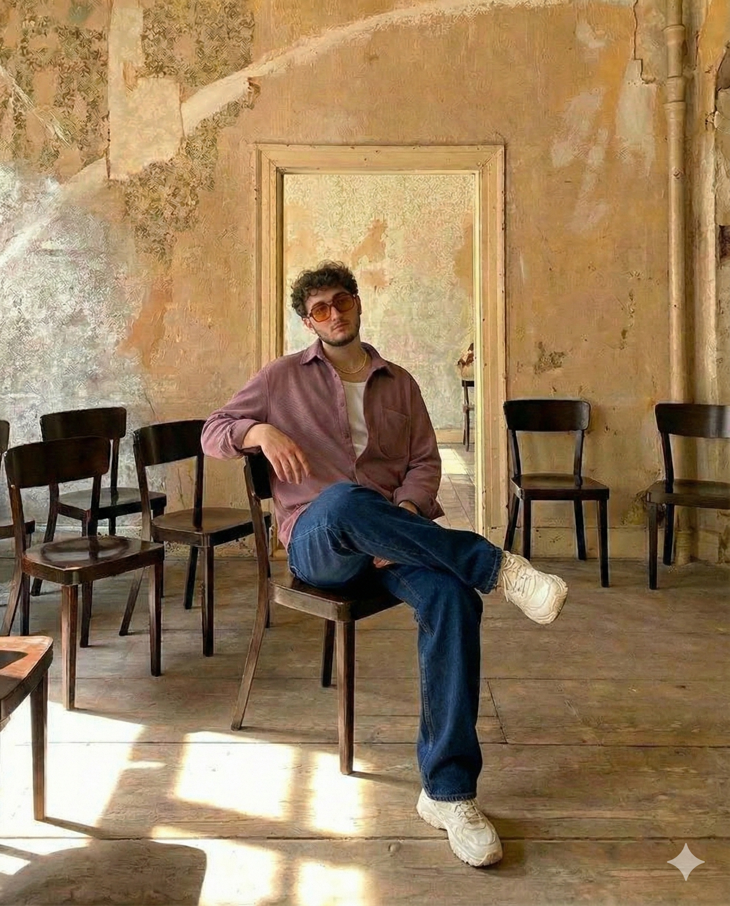 Mauve Color Textured Design Jacquard Fabric Shirt